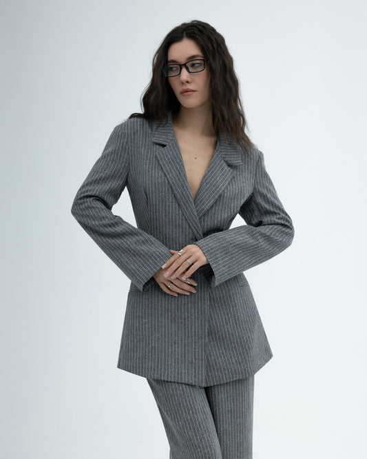 Signature Set No.2 — Grey Pinstripe